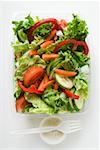 Salad leaves with vegetables & sour cream dressing to take away