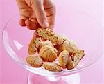 Italian biscuits: biscotti (or cantuccini) and amaretti