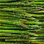 Green asparagus spears (filling the picture)