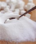 Granulated sugar and sugar cubes