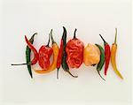 Various types of chilli