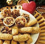 Fruit and nut clusters and sunflower biscuits