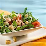 Italian salad with tuna and croutons