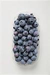 Fresh blueberries in a plastic punnet