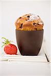 A strawberry muffin