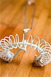 A spiral whisk, used