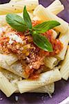 Rigatoni mit Tomatensauce und Parmesan