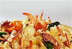 Bahian rice dish with shrimps and onions