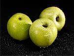 Three 'Granny Smith' apples