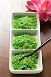 Green rice flakes (unripe rice grains, flattened)