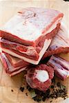 Various cuts of beef with juniper berries