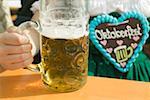 Woman with litre of beer at Oktoberfest