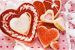 Assorted heart-shaped biscuits