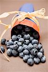 Blueberries in paper bag to give as a gift