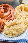 Various types of home-made pasta