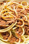 Macaroni with mince sauce (detail)