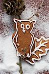 Gingerbread owl on branch