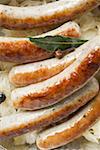 Sausages with sauerkraut (close- up)