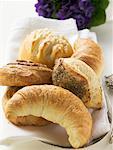 Sweet pastries, rolls and croissants