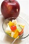 Fruit salad and apple