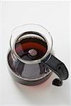 Black coffee in glass jug