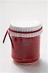 Jar of raspberry jam