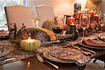 Festive table laid for Thanksgiving (USA)