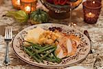 Turkey breast with accompaniments for Thanksgiving (USA)