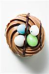Zucker Eier in Nest Schokolade