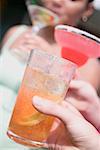 Young people with various drinks