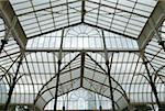 Low angle view of glass house, Bangalore, Karnataka, India