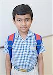 Portrait of a schoolboy smiling