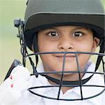 Portrait ein Cricketspieler lächelnd