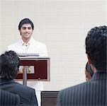 Businessman giving presentation in a conference room