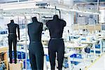 Mannequins in a textile industry