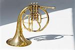 Close-up of a French horn