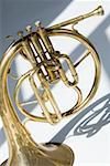 Close-up of a French horn