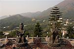 Monastère de po Lin, Ngong Ping, l'île de Lantau, Hong Kong, Chine