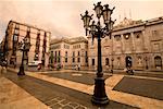 Lamppost in Plaza St Jaume, Barcelona, Spain