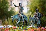 Statue von Don Quichote und Sancho Pansa, San Sebastian, Baskenland, Spanien