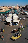 Place Jemaa El Fna, la médina de Marrakech, Maroc