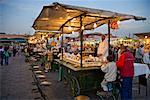 Food-Stand, Jemaa El Fna, Medina von Marrakech, Marokko