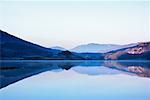 Vue d'ensemble du lac, Loch Lubhair, Stirling, Ecosse