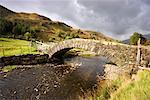 Stone Bridge over Stream, Cumbria, Lake District, England