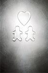 Two Gingerbread Men Cookie Cutters with Heart Shaped Cookie Cutter