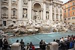 Crowd at Trevi Fountain, Rome, Italy