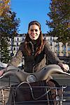 Woman Renting Bicycle, Paris, France