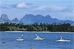 Mauritius, kayaking in the lagoon