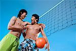 two male beach volleyball players