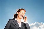 Portrait of Businesswoman Talking on Cellular Phone